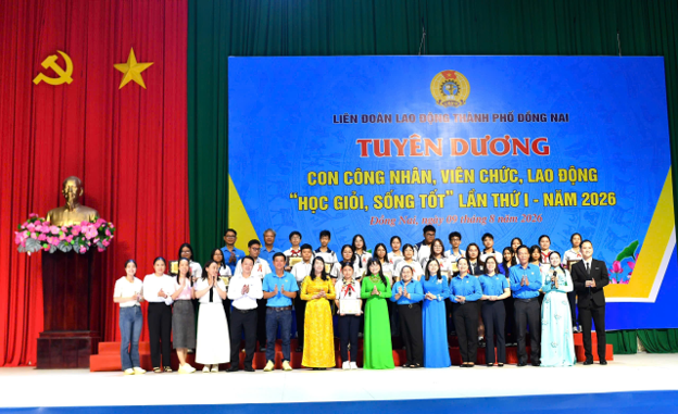 TUYÊN DƯƠNG CON EM ĐOÀN VIÊN, NGƯỜI LAO ĐỘNG "HỌC GIỎI - SỐNG TỐT" LẦN THỨ I - NĂM 2026