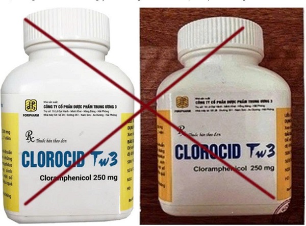 01 01 2026 Thông báo về việc thuốc Clorocid TW3 giả mạo