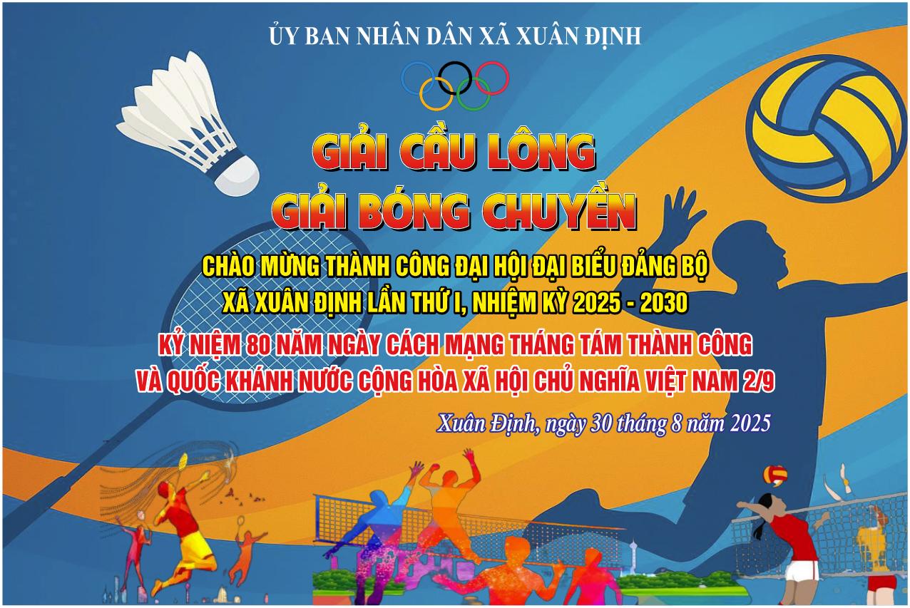 Tổ chức giải cầu lông bóng chuyền