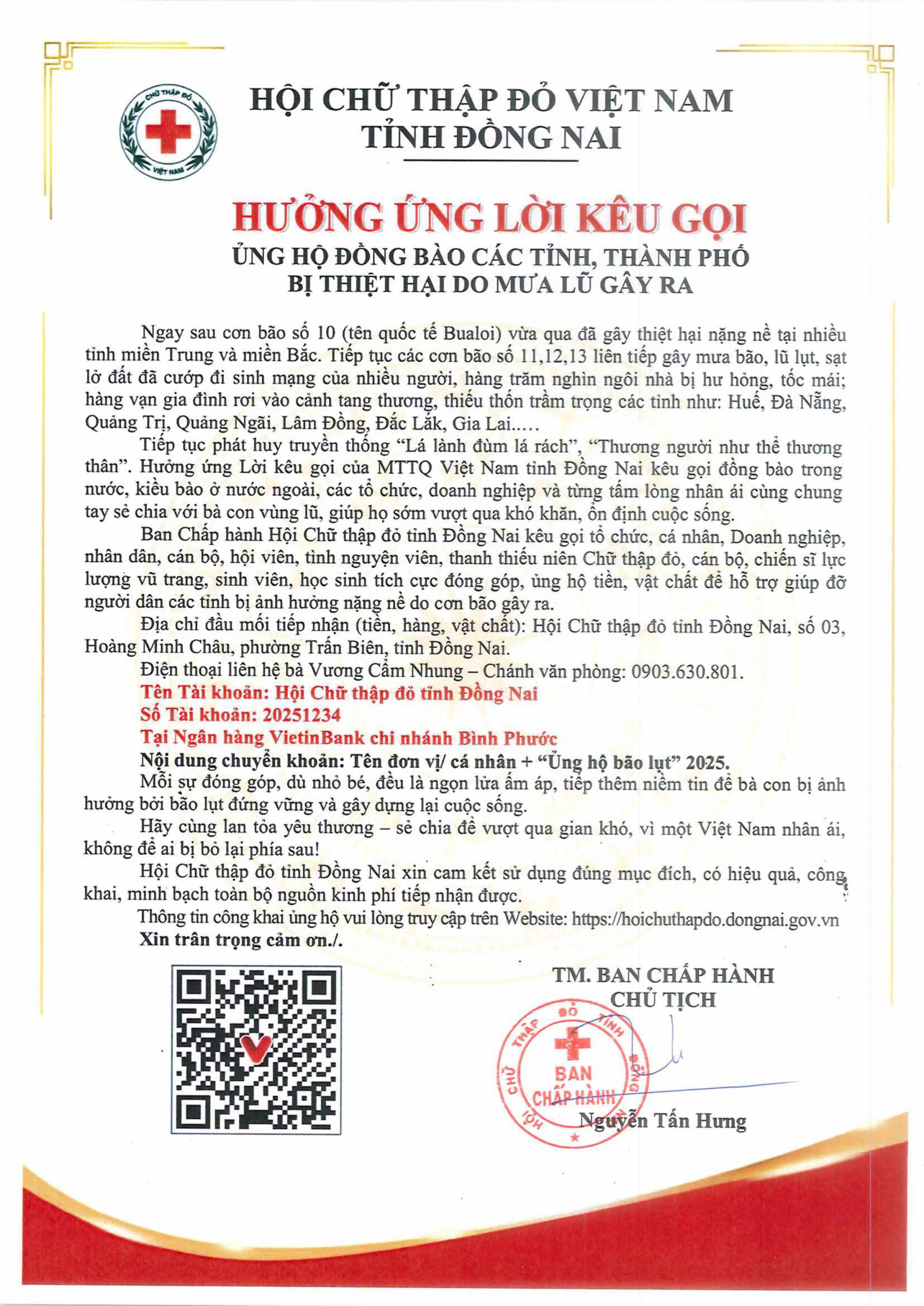 267 vv Hưởng ứng lơì kêu gọi ủng hộ đồng bào bị lũ lụt (đợt 2)