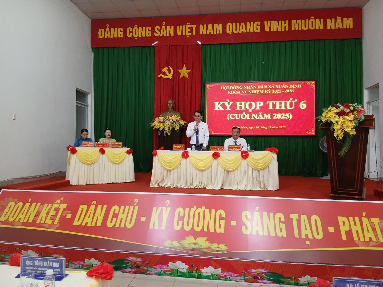 Xuân Định tổ chức Kỳ họp thứ 6 HĐND xã khóa VI