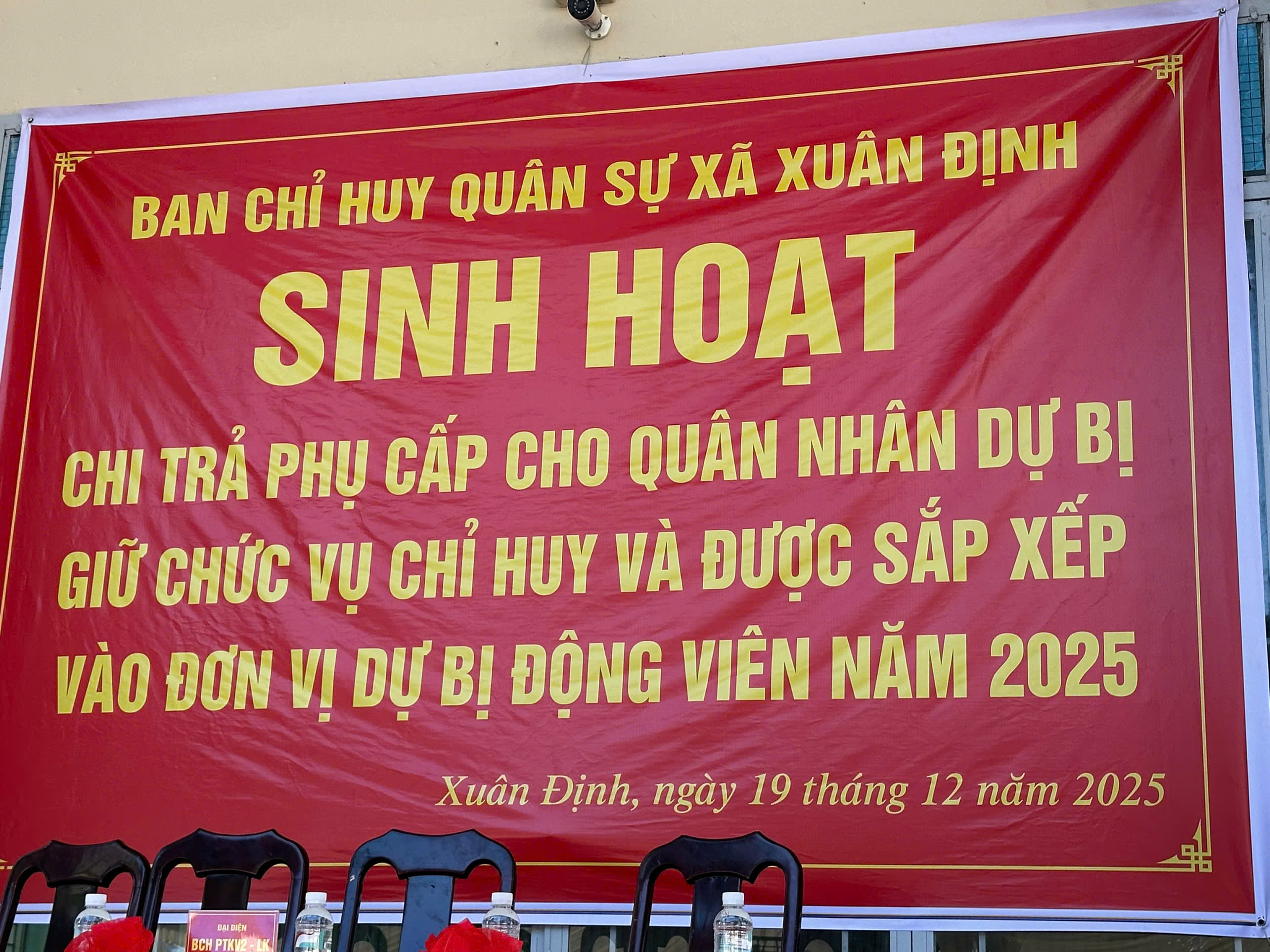 Sinh hoạt lực lượng dự bị động viên và chi trả phụ cấp năm 2025 tại Xuân Định