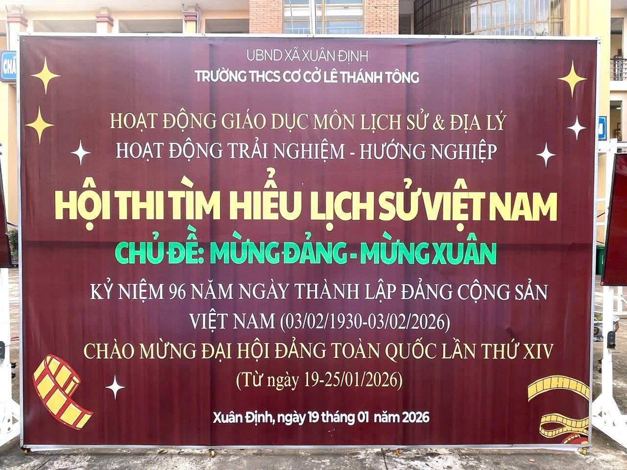 Hội thi “Tìm hiểu Lịch sử Việt Nam” với chủ đề “Mừng Đảng – Mừng Xuân”.