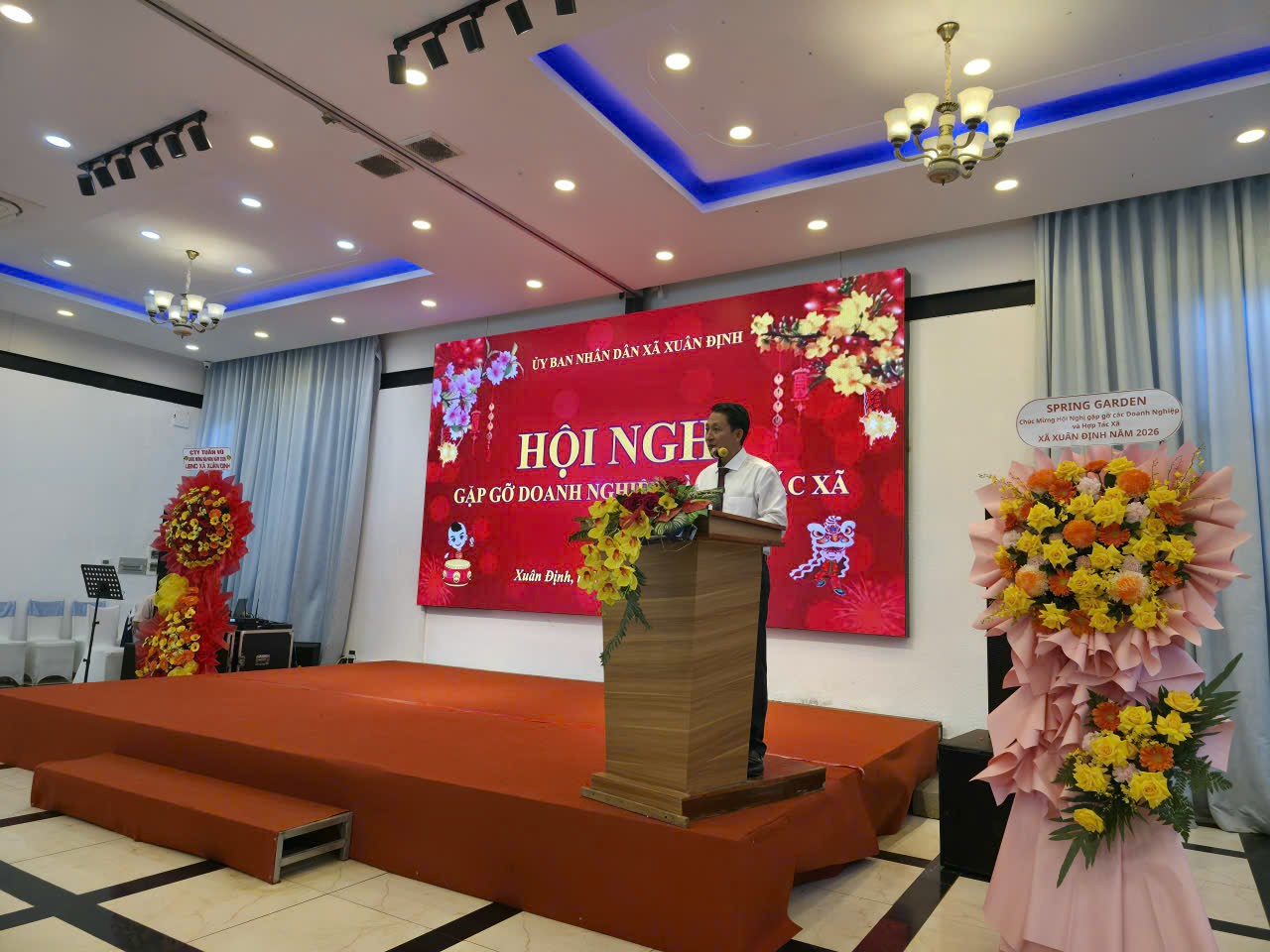 Phát biểu kết luận hội nghị, lãnh đạo Ủy ban Nhân dân xã Xuân Định