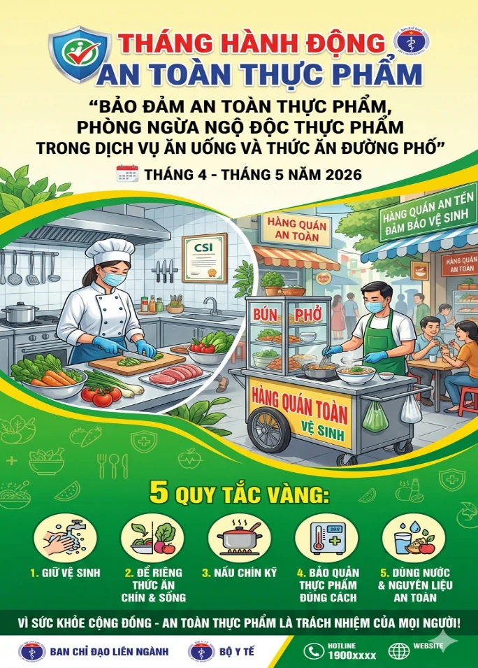 Hưởng ứng Tháng hành động vì An toàn thực phẩm năm 2026