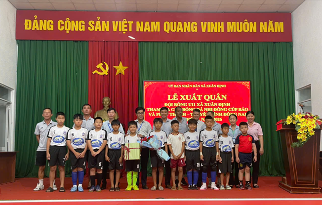 UBND XÃ XUÂN ĐỊNH TỔ CHỨC LỄ XUẤT QUÂN ĐỘI BÓNG ĐÁ U 11 THAM GIA GIẢI BÓNG ĐÁ NHI ĐỒNG CÚP BÁO VÀ PHÁT THANH - TRUYỀN HÌNH ĐỒNG NAI LẦN THỨ 21, NĂM 2026