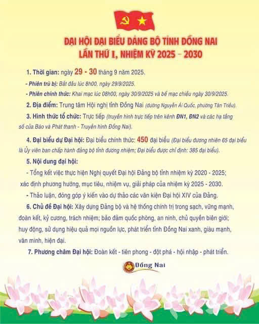 chao mung dai hoi dang bo tinh nk 2025 2030