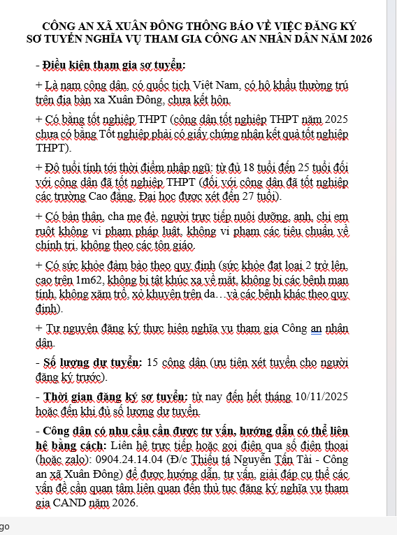 THONG BAO TUYEN CA