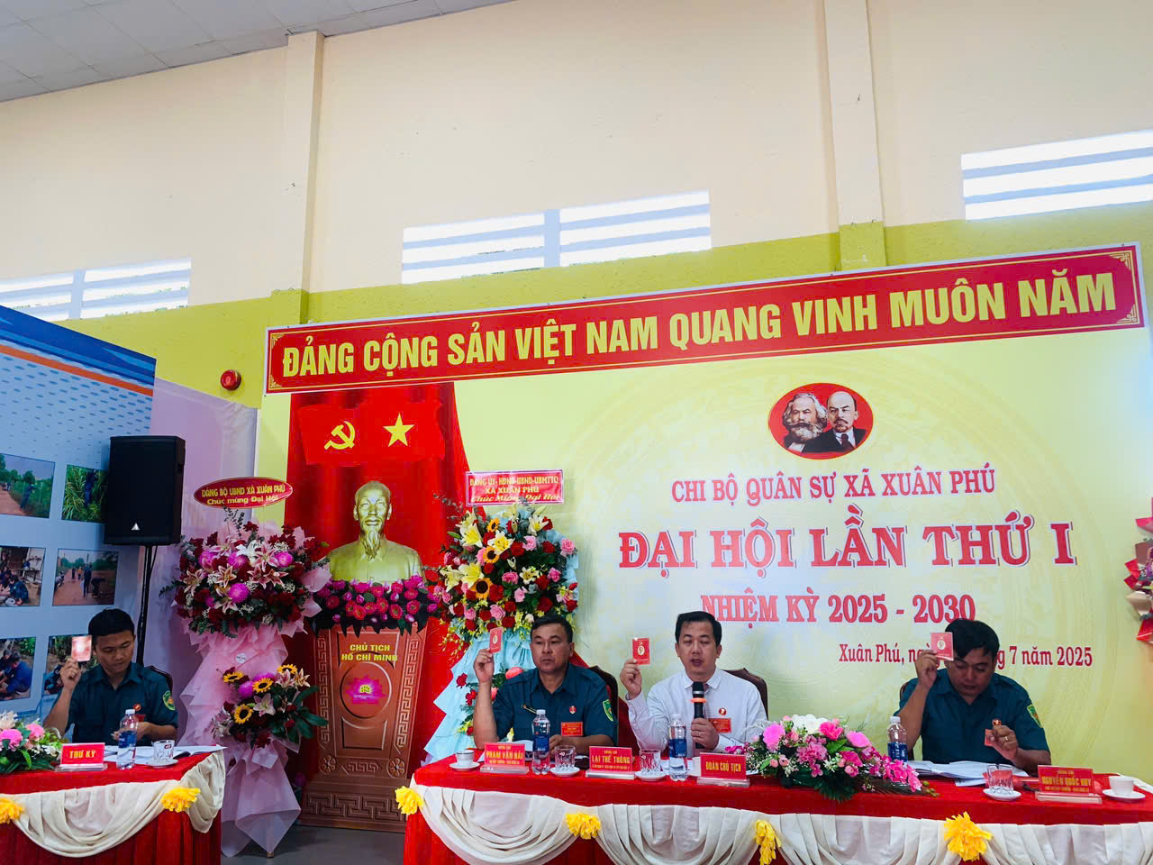 ĐẠI HỘI CHI BỘ QUÂN SỰ XÃ XUÂN PHÚ, NHIỆM KỲ 2025-2030