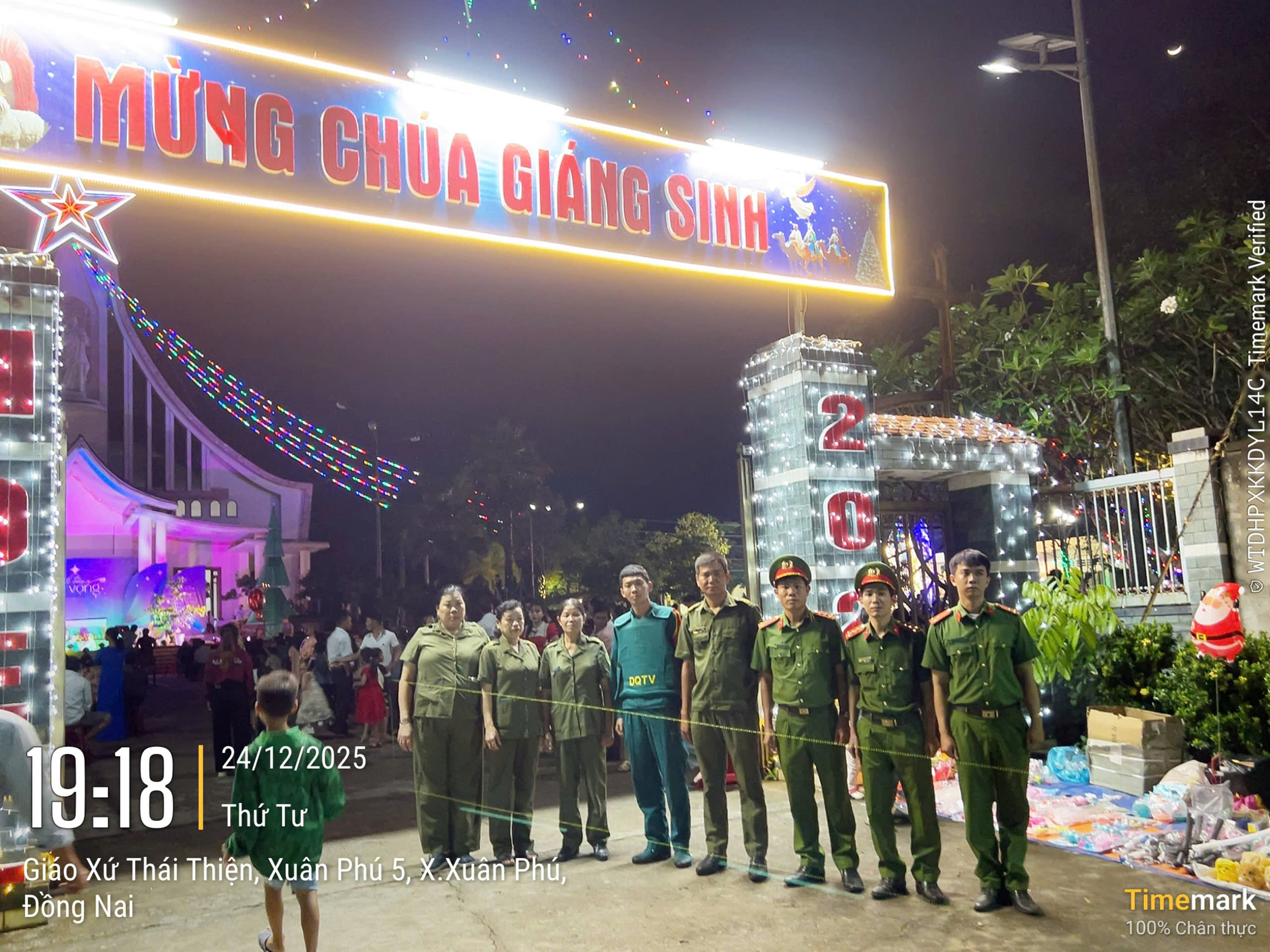 CÔNG AN XÃ XUÂN PHÚ CHỦ ĐỘNG BẢO ĐẢM AN NINH, TRẬT TỰ LỄ GIÁNG SINH NĂM 2025