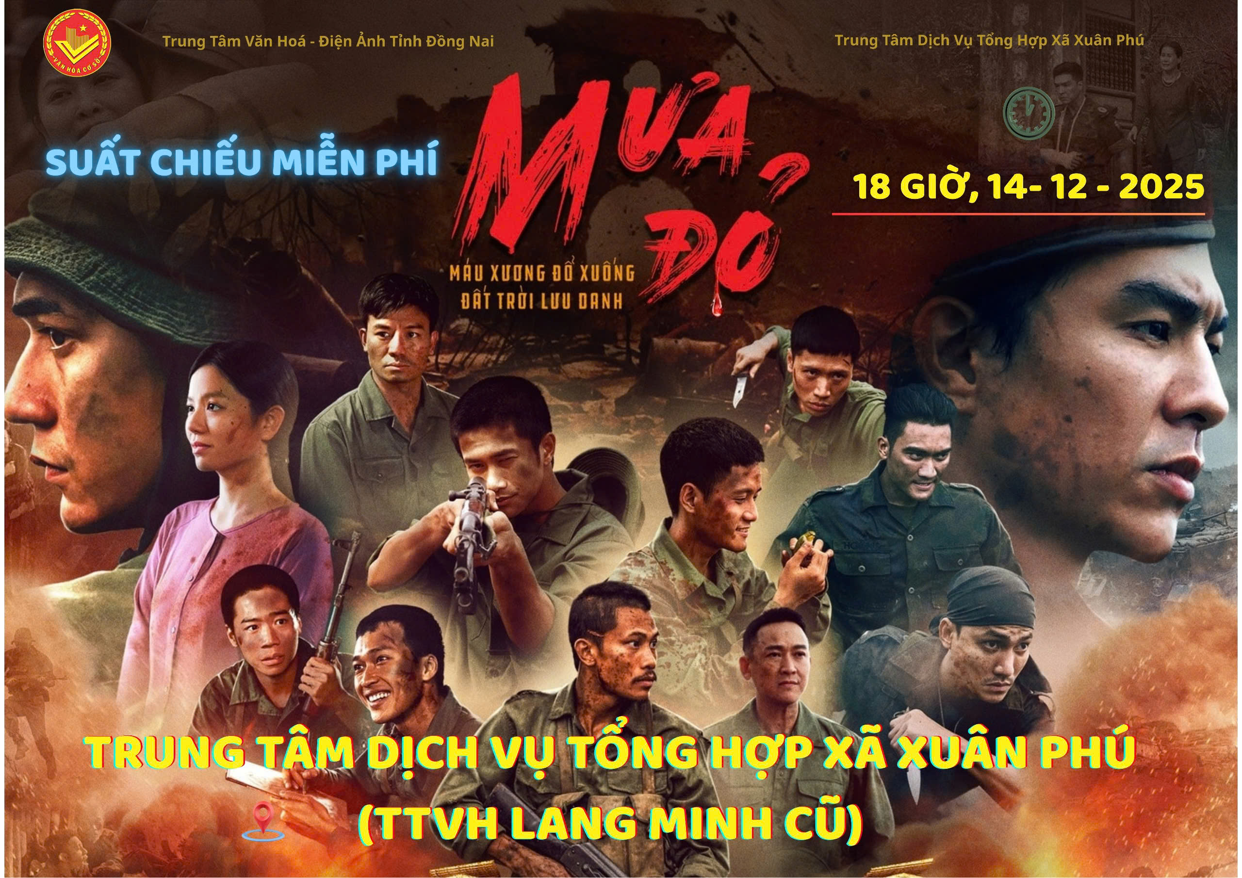 THÔNG BÁO LỊCH CHIẾU PHIM MƯA ĐỎ