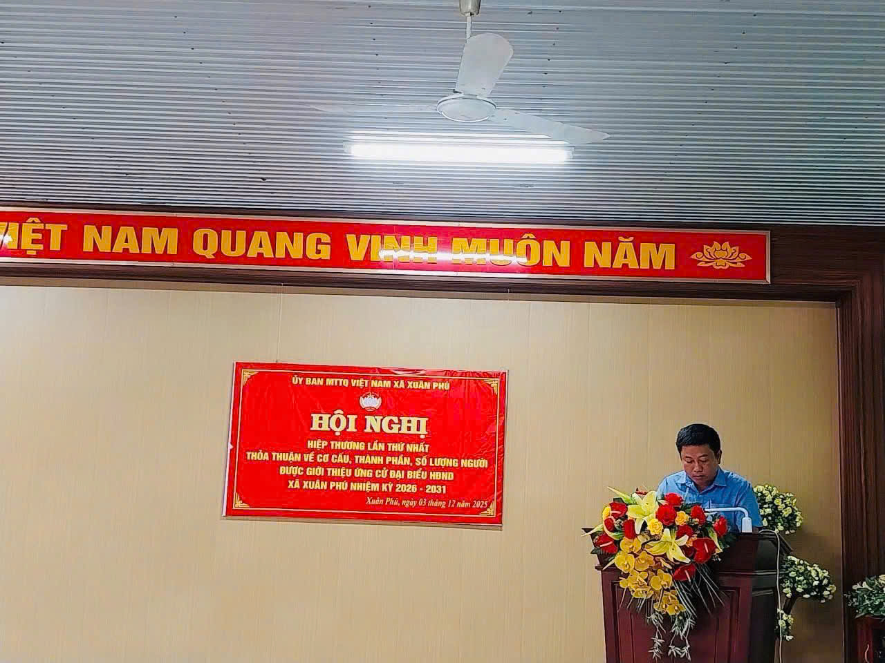 Ủy ban MTTQ Việt Nam xã Xuân Phú tổ chức Hội nghị hiệp thương  lần thứ nhất thỏa thuận về cơ cấu, thành phần, số lượng người được giới thiệu ứng cử đại biểu HĐND xã nhiệm kỳ 2026–2031
