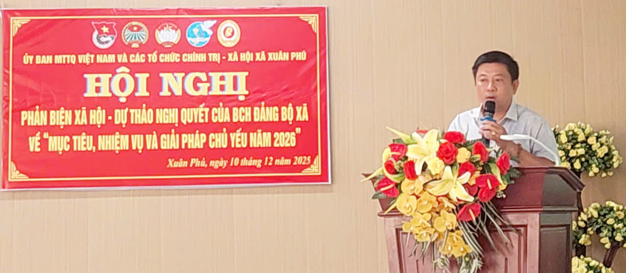 HỘI NGHỊ PHẢN BIỆN XÃ HỘI ĐỐI VỚI DỰ THẢO  NGHỊ QUYẾT VỀ “MỤC TIÊU, NHIỆM VỤ, GIẢI PHÁP  NĂM 2026”