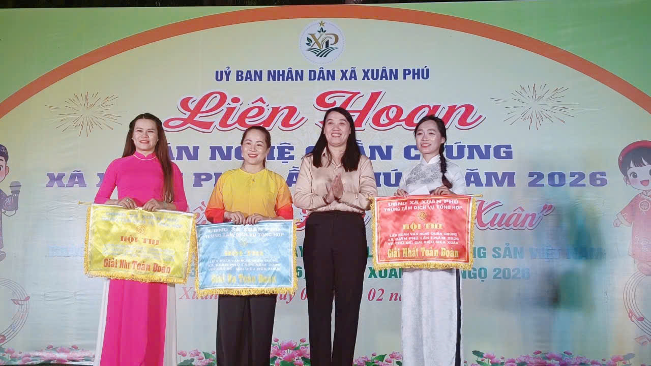 CÔNG DIỄN VÀ TRAO GIẢI HỘI THI LIÊN HOAN VĂN NGHỆ QUẦN CHÚNG XÃ XUÂN PHÚ LẦN THỨ NHẤT NĂM 2026
