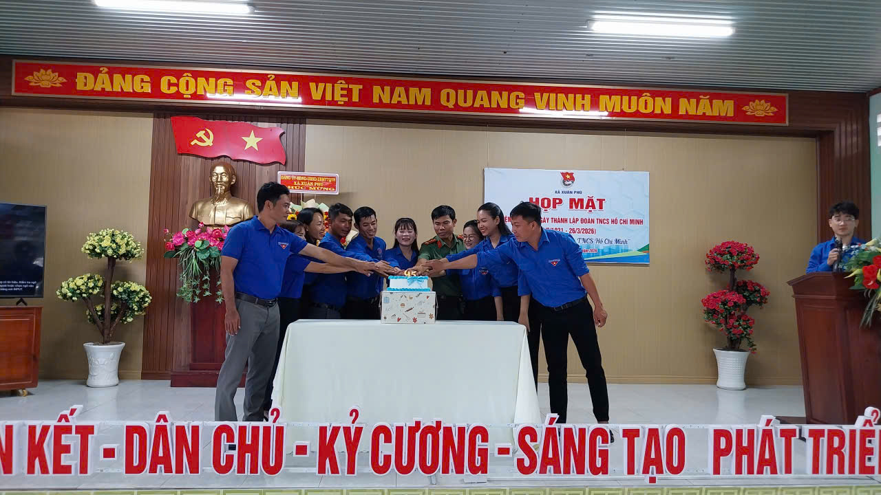 BAN CHẤP HÀNH ĐOÀN THANH NIÊN CỘNG SẢN HỒ CHÍ MINH XÃ XUÂN PHÚ TỔ CHỨC HỌP MẶT NHÂN DỊP KỶ NIỆM 95 NĂM NGÀY THÀNH LẬP ĐOÀN THANH NIÊN CỘNG SẢN HỒ CHÍ MINH (26/3/1931 – 26/3/2026)
