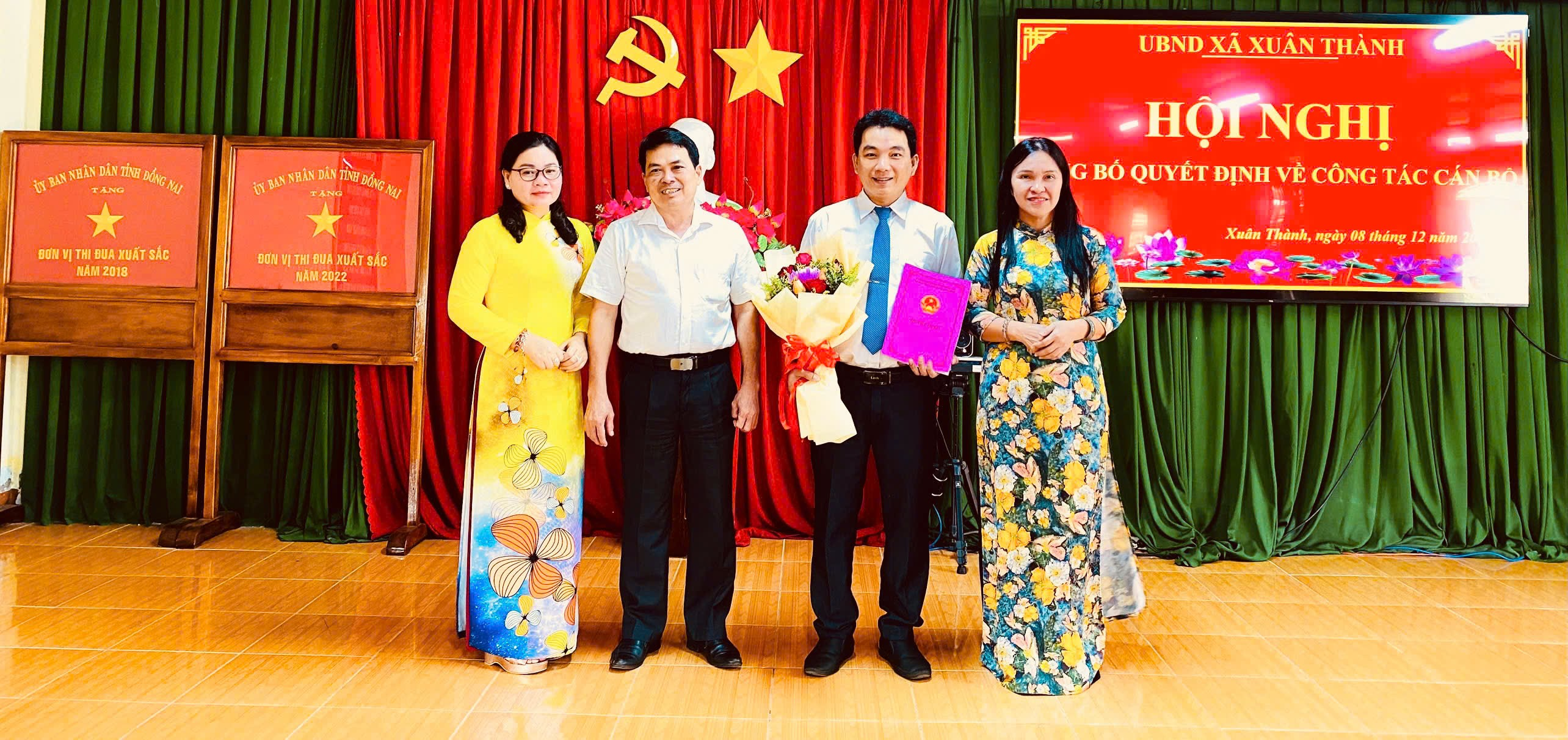 Xã Xuân Thành tổ chức Lễ Công bố và trao quyết định công tác cán bộ