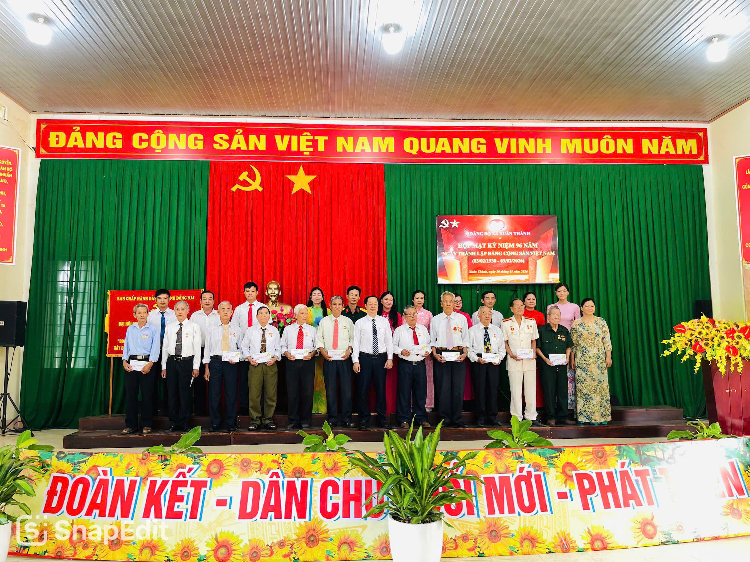XÃ XUÂN THÀNH LONG TRỌNG TỔ CHỨC HỌP MẶT KỶ NIỆM 96 NĂM NGÀY THÀNH LẬP ĐẢNG CỘNG SẢN VIỆT NAM (03/02/1930 – 03/02/2026)