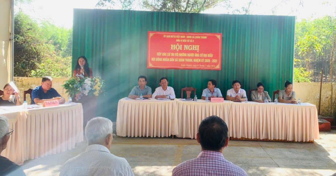 Xã Xuân Thành tổ chức Hội nghị tiếp xúc cử tri với người ứng cử đại biểu HĐND xã nhiệm kỳ 2026 – 2031